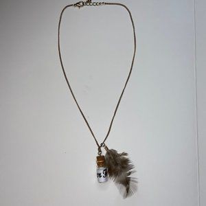 "Forever in a Bottle" Handcrafted Feather Necklace